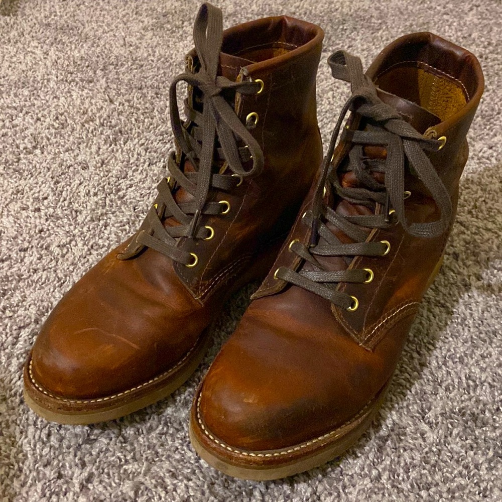 Brown Leather Chippewa Boots